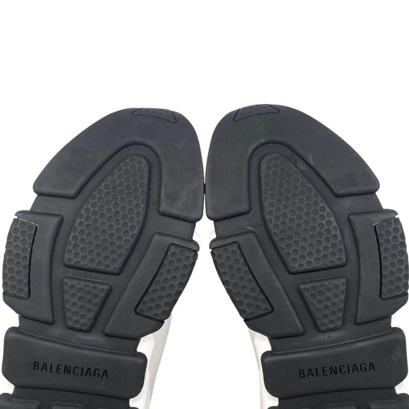 Balenciaga Sneakers Speed Trainers 549823 41 Size Knit Logo White Balenciaga