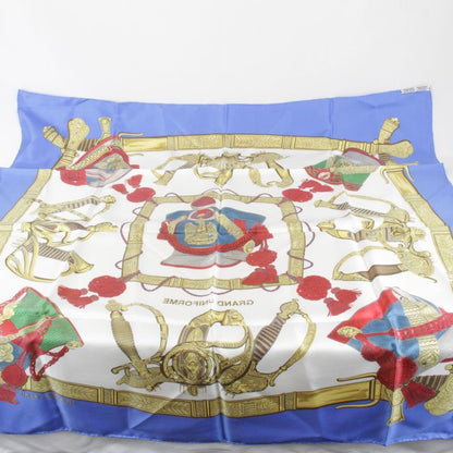 Hermes Grand Uniforme Carré 90 Scarf Silk Ladies Multicolor High Brand Luxury