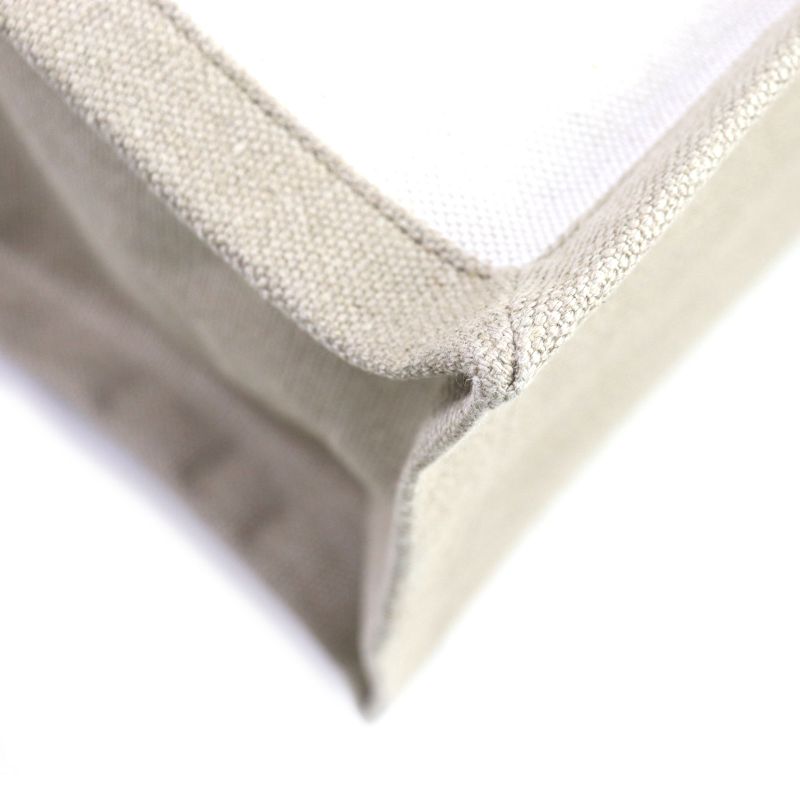  Saint Laurent Paris 617481 Rive Gauche Logo Canvas Leather Tote Bag Beige