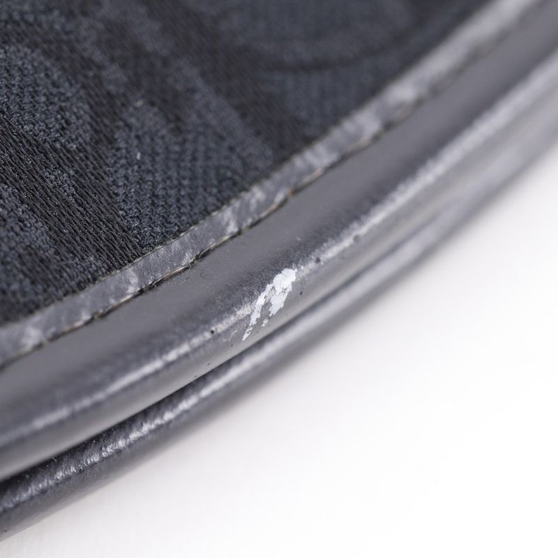 Dior Trotter Vintage Canvas Black Women's Shoulder Bag