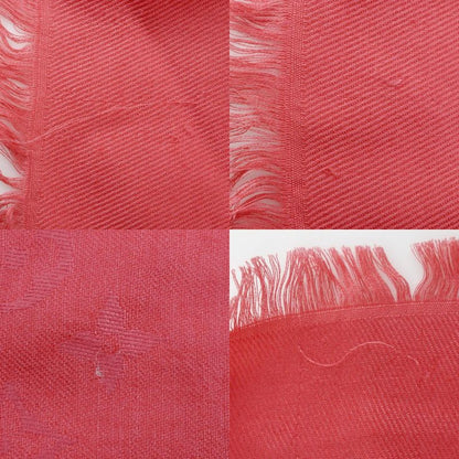 Louis Vuitton Shawl Monogram 402336 Silk And Wool Red Women's Stole