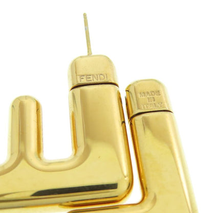 Fendi FF Logo Earrings Metal Ladies