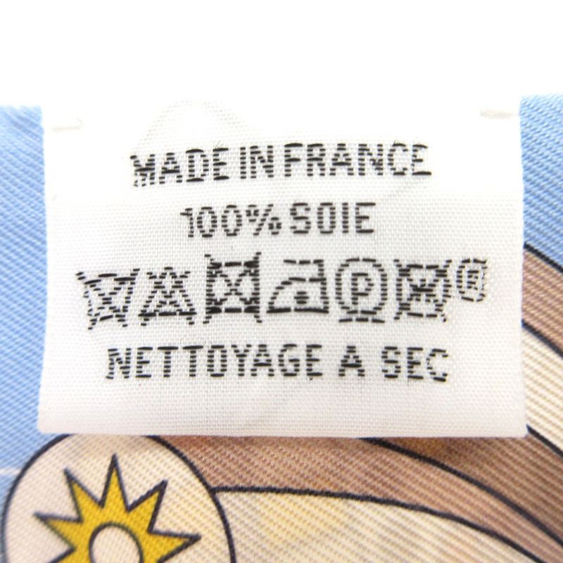 Hermes Twilly Odyssey Scarf Silk Beige/blue Ciel/georne Vif 0175 Hermes