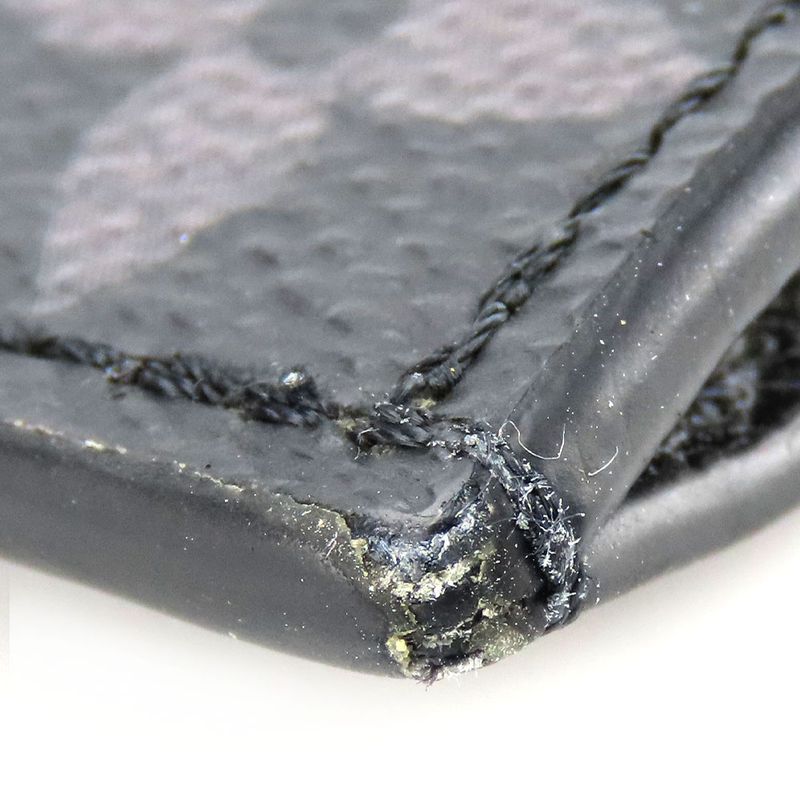 Louis Vuitton Coin Case Coin Card Holder M30271 Taiga Monogram Eclipse Ardoise