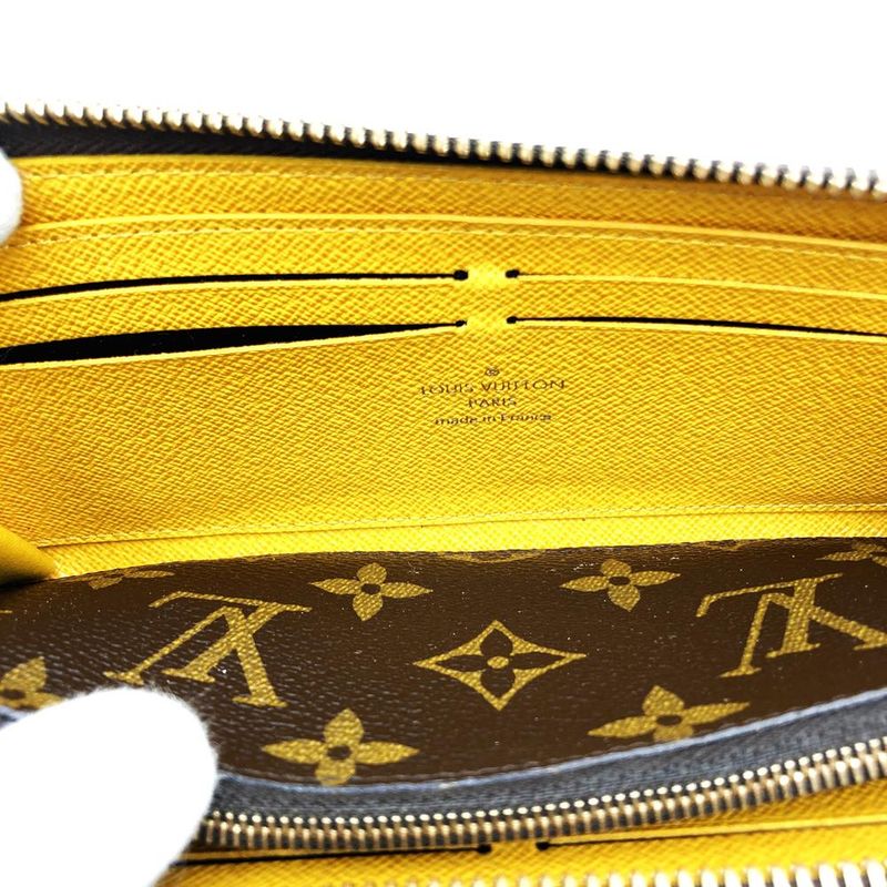 Louis Vuittonm60744 Portefeuille-cles Mance Mimosa Round Long Wallet Brown