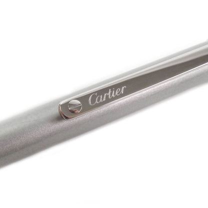 Cartier Santos De Cartier Ballpoint Pen With Logo Twist Stationery Silver Men's