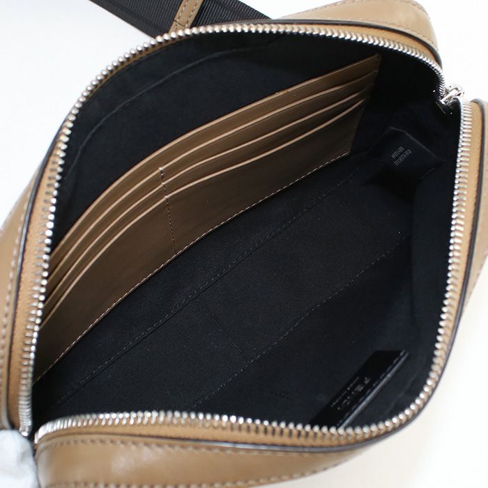 Fendi Camera Case Diagonal 7m0286 Crossbody Shoulder Bag PVC Leather Men's