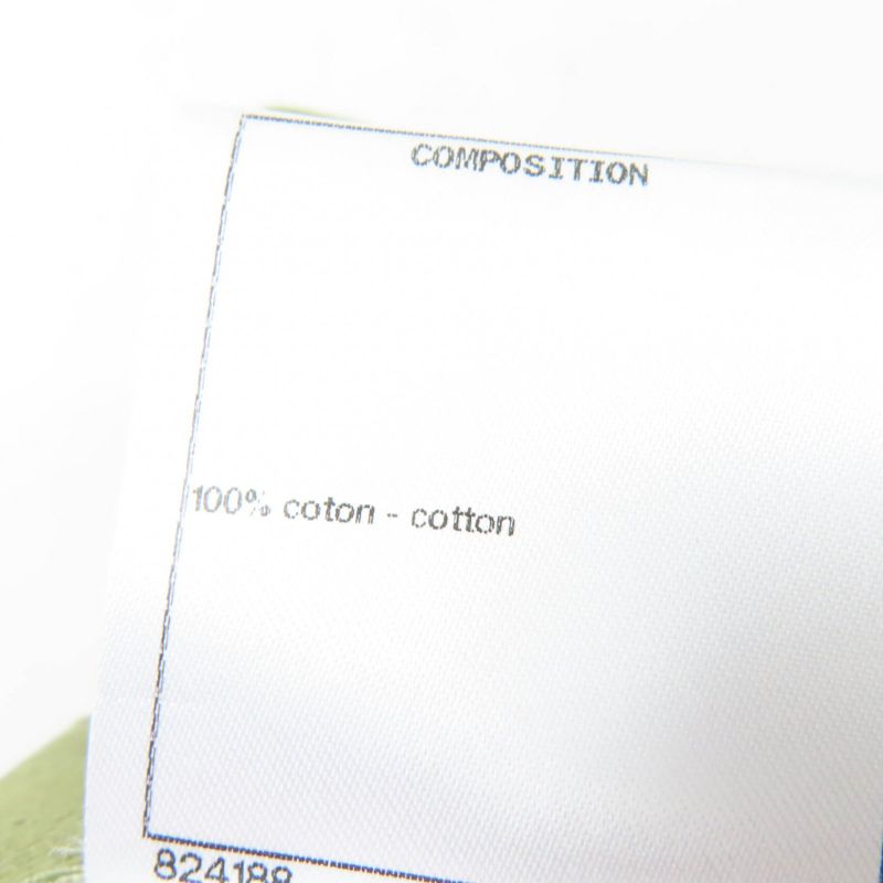 CHANEL P55496v33481 100% Cotton Coco-mark Matelasse Chain Button Shorts Khaki