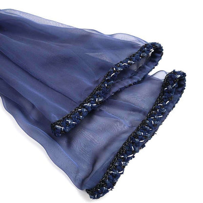 Chanel Tweed Sheer Combination Half Zip Blouse Shirt and Dress Setup P45591w0525