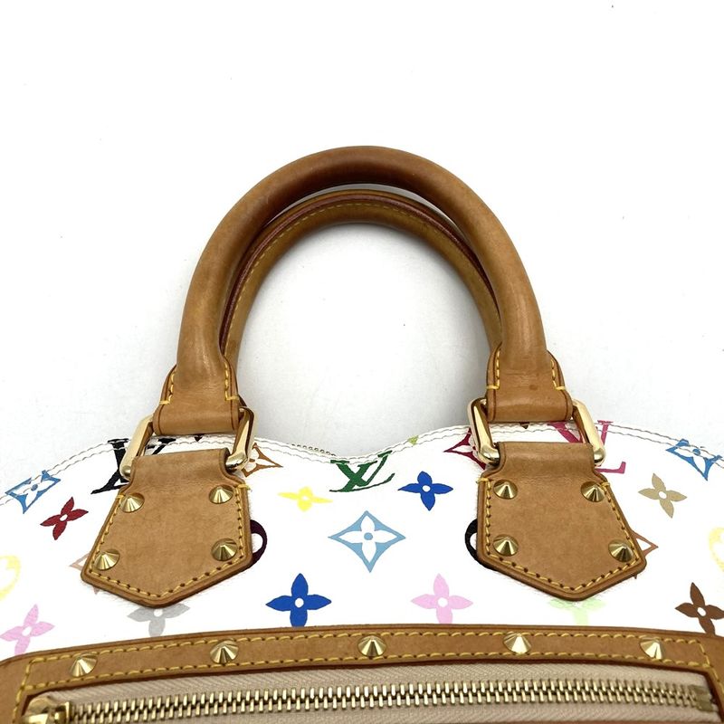 Louis Vuitton M92647 Alma (old) Handbag White Monogram Multicolor