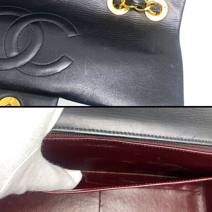 Chanel Matelasse 34 Chain Shoulder Bag Decamato Black Leather