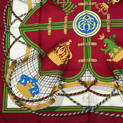 Hermes Carre 90 Grande Tenue Horse Ceremonial Dress Multicolor