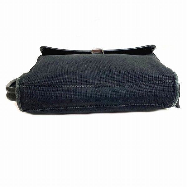 Gucci 203998 Black Canvas And Leather Bag Second Bag Men's