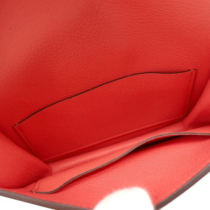 Hermes Bifold Wallet Lauris Luli Slim Verso Evercolor Rose Texas and Sienne
