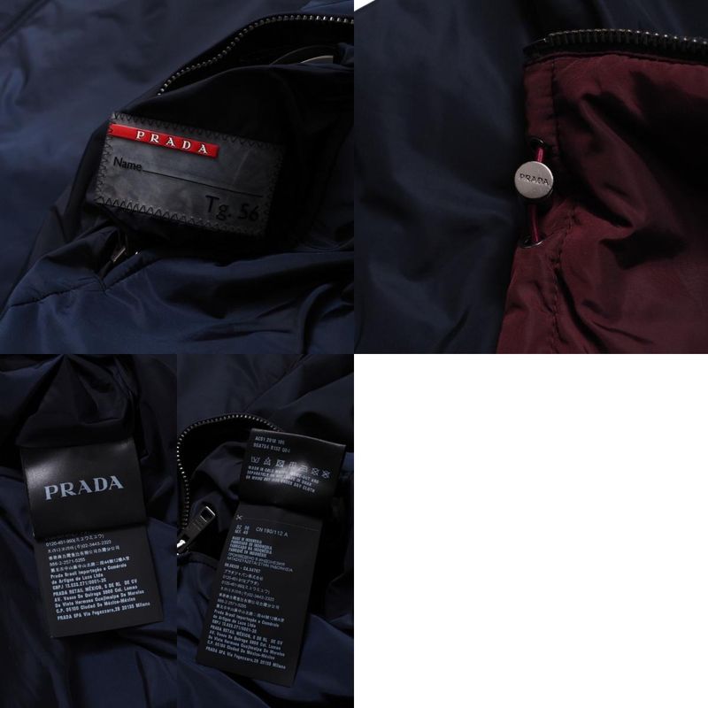 Prada Sports Prada Sports Jacket Size 56 Reversible Padded Hood 20241216 Ra2606