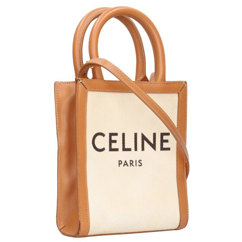 Celine Mini Vertical Cabas Logo Print 2WAY Handbag Women