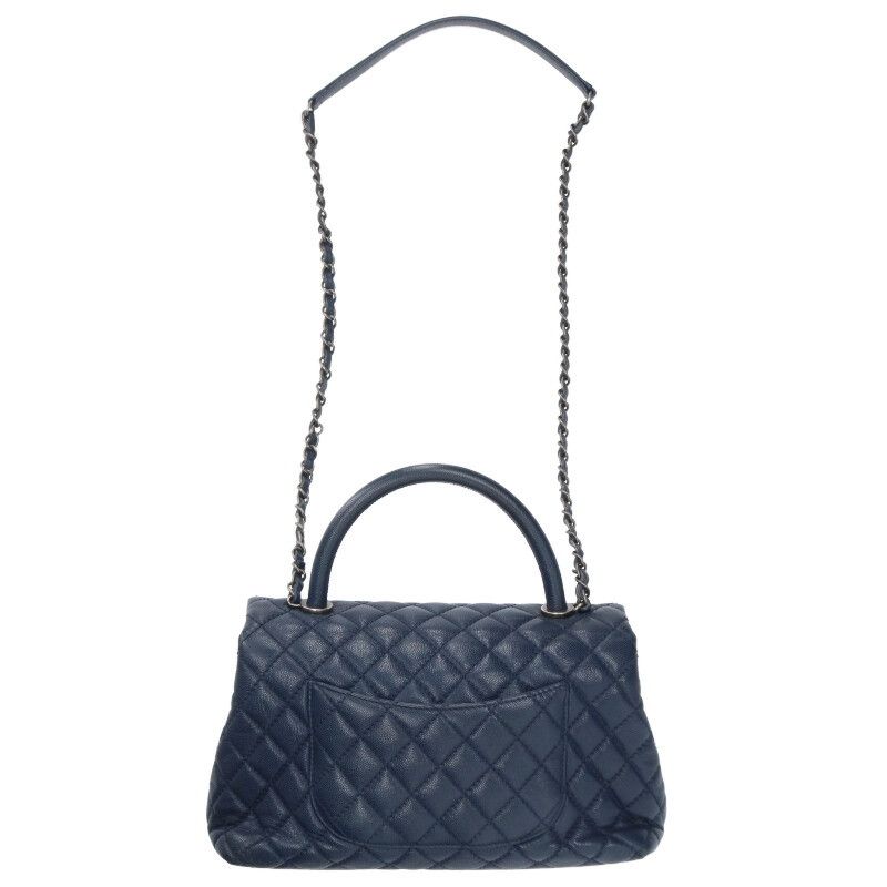Chanel Top Handle Caviar Skin Chain Shoulder Bag Women