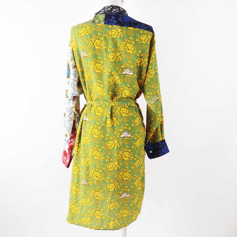 LOEWE S2296340ga Paura Zuibiza Cache Coeur/wrap Dress Multi 36 Made In Italy