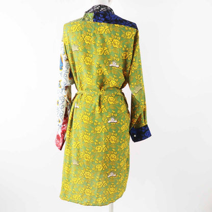 LOEWE S2296340ga Paura Zuibiza Cache Coeur/wrap Dress Multi 36 Made In Italy