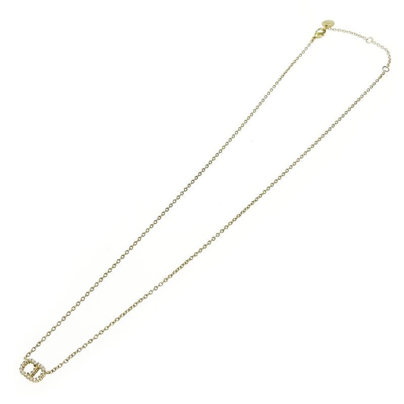 Christian Dior GP Crystal Clair D Lune Necklace Women's Gold 364135 Necklace