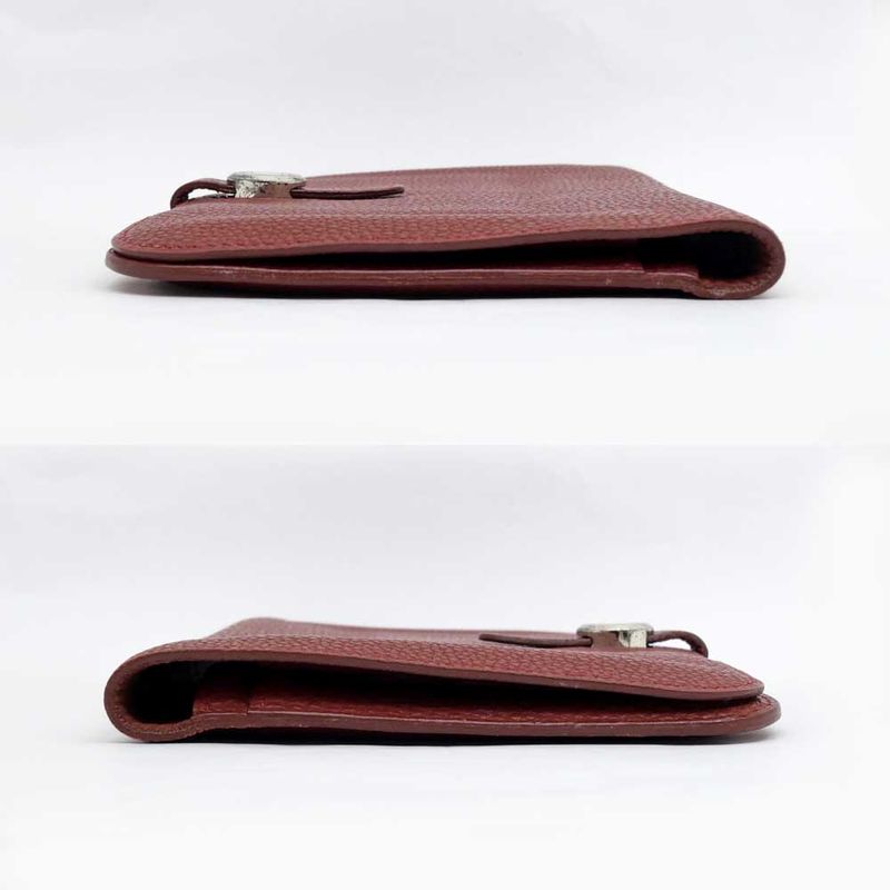 Hermes Dogon GM Rouge Ash Silver-hardware Togo E-engraved Leather Long