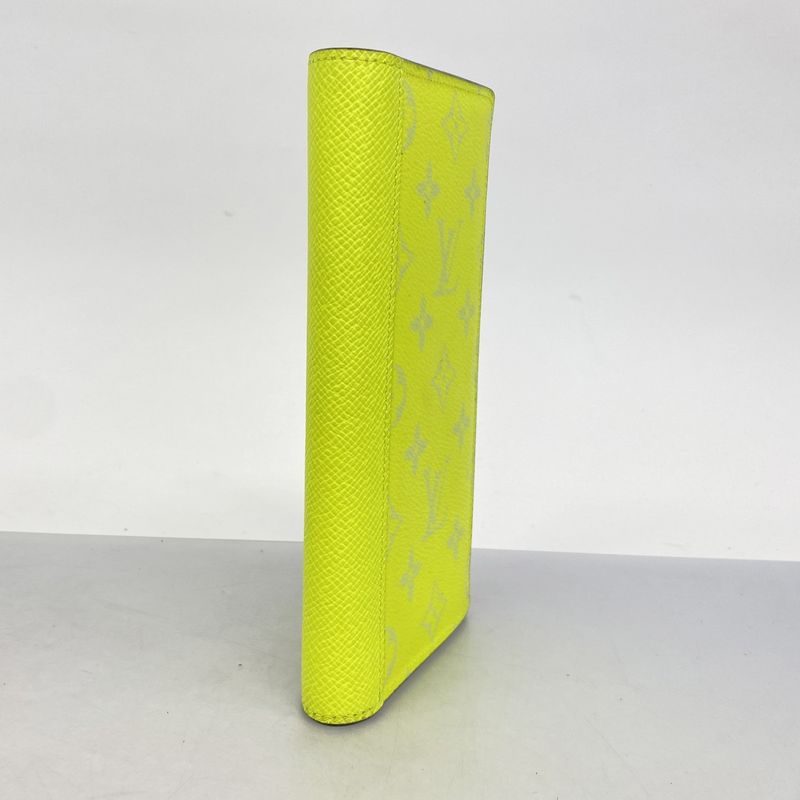 Louis Vuitton Long Wallet Taiga Llama Portefeuille Brazza M30947 Jeanne Men's