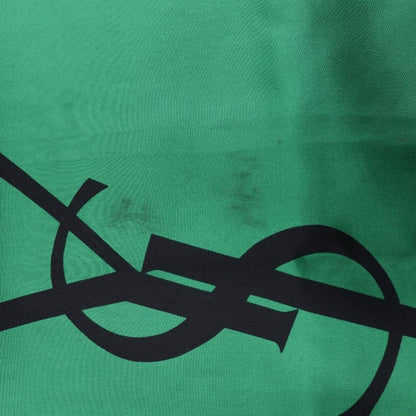 YVES Saint Laurent Yves Saint Laurent YSL Logo Rectangular Silk Green Women's
