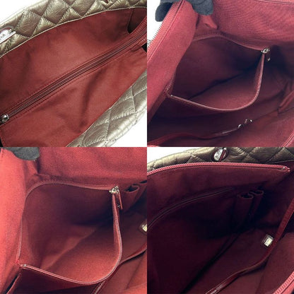 Chanel Tote Bag Shoulder Cambon Line 11 Bronze Coco Mark Casual Daily Use Women