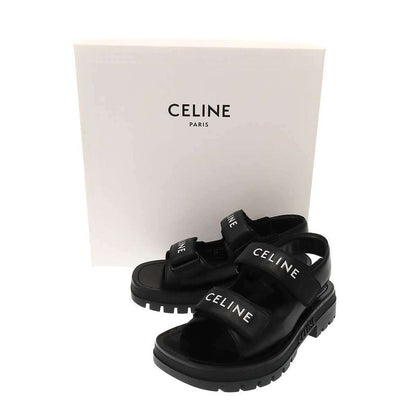 Celine Leo Velcro Sandals Black 35