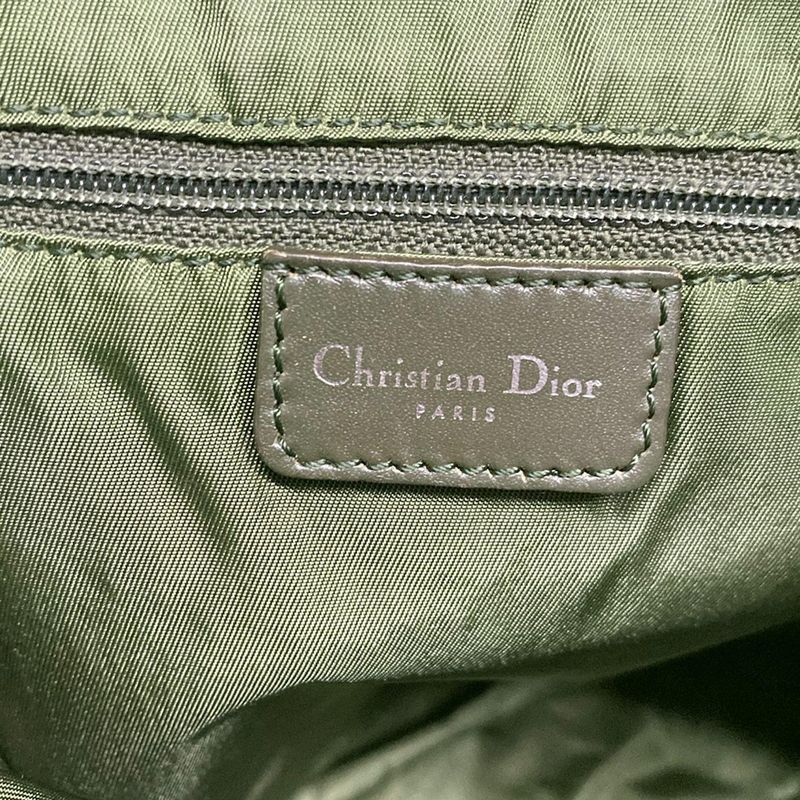 Dior/christian Dior Shoulder Bag Trotter Khaki Ivory And Black