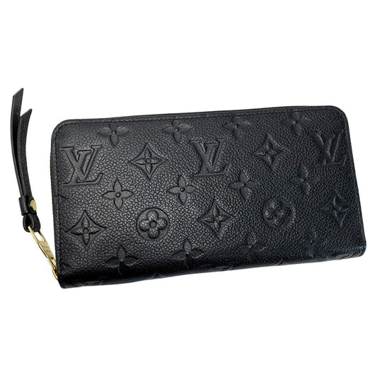 Louis Vuitton Monogram Empreinte Zippy Wallet M61864 Noir Round Zipper Long