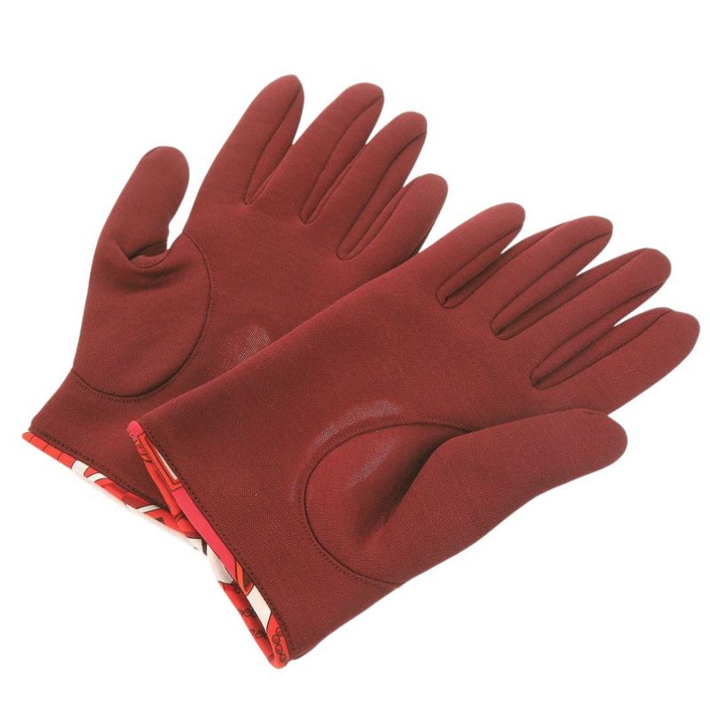 Hermes Selye Gloves Silk Cotton Dahl Cles Dd 0488 Hermes