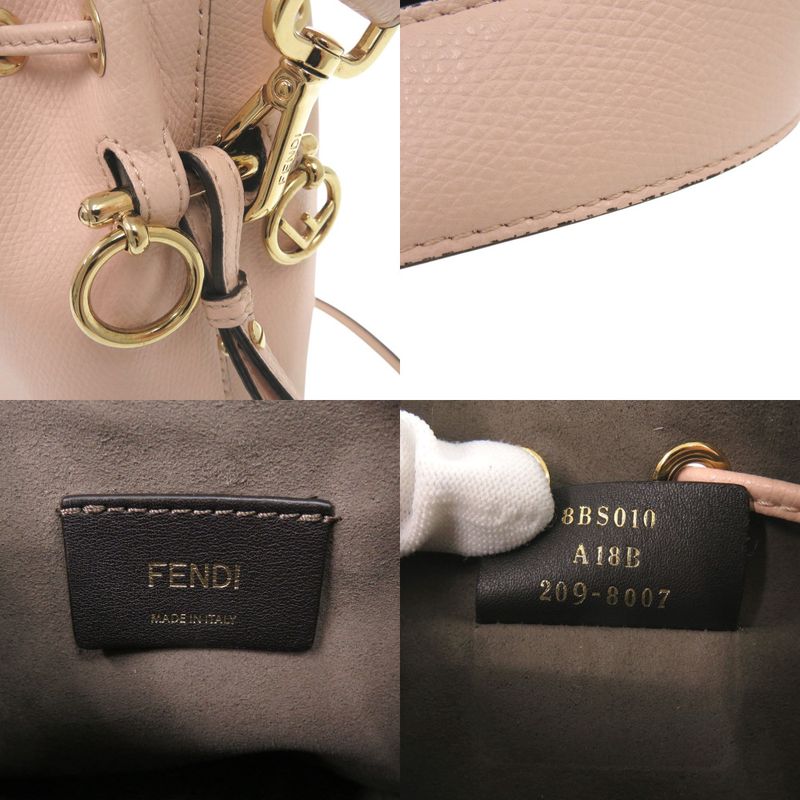 Fendi Montresor Mini 8bs010 Leather Pink 2way Handbag 0267 Fendi