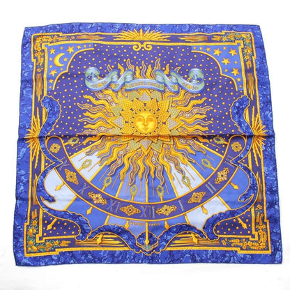 Hermes Carré 90 Carpe DIEM Enjoy The Day Silk Scarf Blue