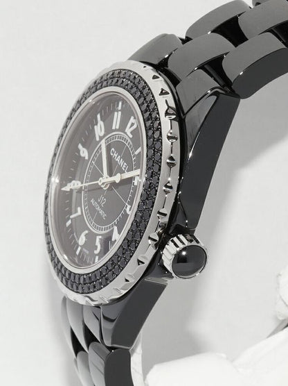 Chanel J12 38mm (150in) Black Diamond Bezel H0942 Men's