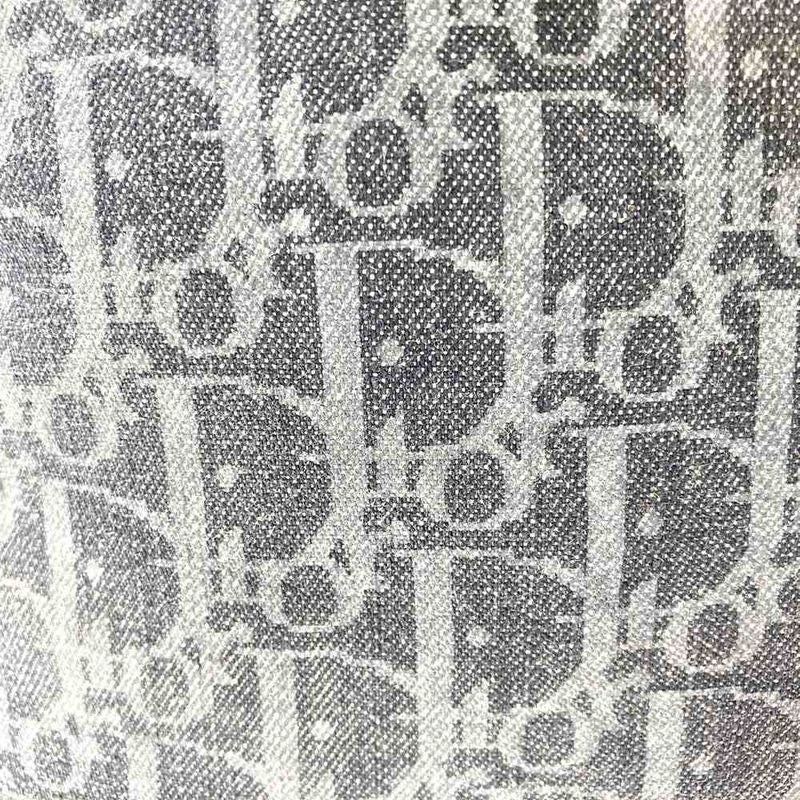 DIOR Tote Bag Trotter Flight Line Navy/orange Canvas Leather Women's