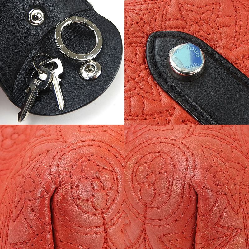Louis Vuitton Shoulder Bag Hobo GM M93155 Monogram Anthea Leather Red Black One