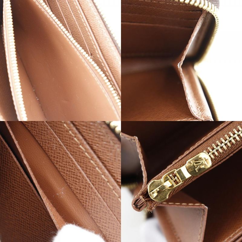 Louis Vuitton Zippy Wallet M42616 Monogram Canvas Brown Unisex Long Wallet