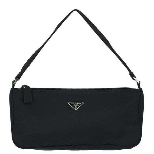 Authentic Prada Nylon Accessory Pouch Handbag Black Bag Pre-owned [follow-up