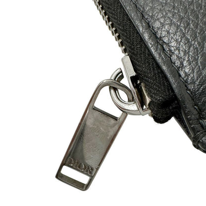 Dior Bag Men's Brand Clutch Bag Second Bag Leather Black Mini Bag