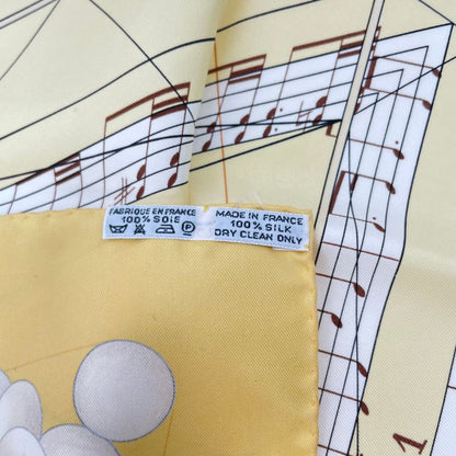 Hermes Scarf Silk Carre 90 Music Of The Spheres La Musique Des Spheres Yellow