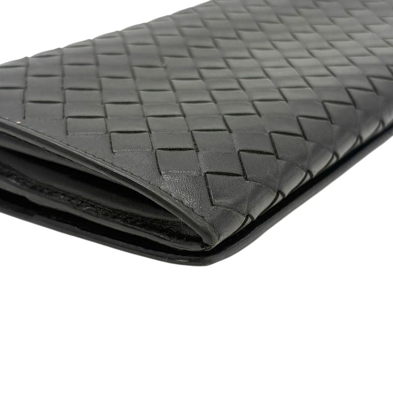 3199 Bottega Veneta Long Wallet 156819 Black Preowned Men's Folded Wallet