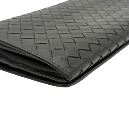 3199 Bottega Veneta Long Wallet 156819 Black Preowned Men's Folded Wallet