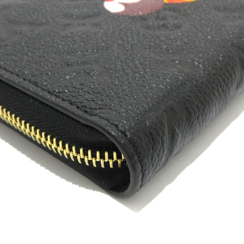 Louis Vuitton Monogram Panda LV X TM Zippy Wallet M14160 Noir Black Leather