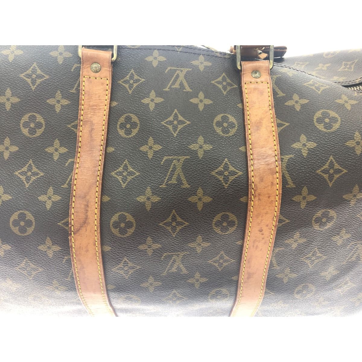 Louis Vuitton Unisex Boston Bag Monogram Keepall 55 M41424 Brown