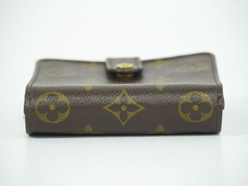 Authentic Louis Vuitton LV Compact Zip Monogram Fold Wallet Brown M61667