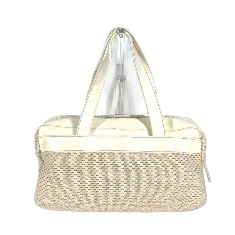 Chanel Handbag CC Coco Logo Leather / Canvas Beige