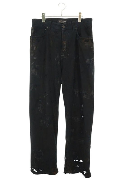 Balenciaga 745248 Tnw11 Super Destroyed Baggy Denim Pants Men's S