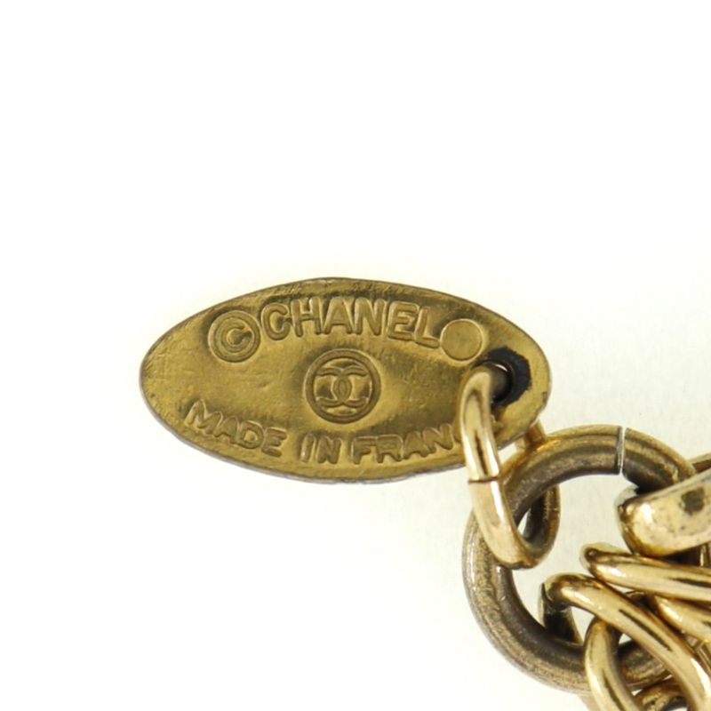 Chanel Loupe Double Chain Vintage Gold Plated Ladies 106.5g Necklace