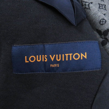 Louis Vuitton 21SS Wool Cotton Monogram Jersey Single Tailored Jacket Navy 46